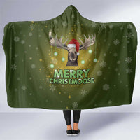 Merry ChristMoose Christmas Hooded Blanket Xmas Holiday Patterns - Wonder Print Shop