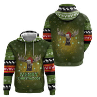 Merry ChristMoose Christmas Hoodie Xmas Holiday Patterns - Wonder Print Shop