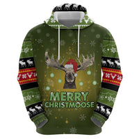 Merry ChristMoose Christmas Hoodie Xmas Holiday Patterns - Wonder Print Shop