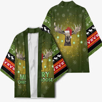 Merry ChristMoose Christmas Kimono Xmas Holiday Patterns - Wonder Print Shop