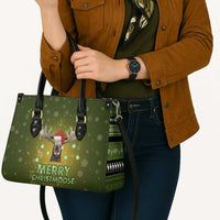 Merry ChristMoose Christmas Leather Bag Xmas Holiday Patterns - Wonder Print Shop