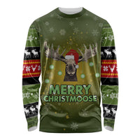 Merry ChristMoose Christmas Long Sleeve Shirt Xmas Holiday Patterns - Wonder Print Shop