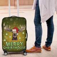 Merry ChristMoose Christmas Luggage Cover Xmas Holiday Patterns - Wonder Print Shop