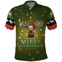 Merry ChristMoose Christmas Polo Shirt Xmas Holiday Patterns - Wonder Print Shop