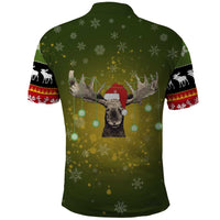 Merry ChristMoose Christmas Polo Shirt Xmas Holiday Patterns - Wonder Print Shop