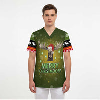 Merry ChristMoose Christmas Scrub Top Xmas Holiday Patterns - Wonder Print Shop