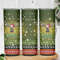 Merry ChristMoose Christmas Skinny Tumbler Xmas Holiday Patterns - Wonder Print Shop