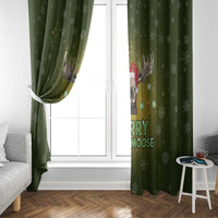 Merry ChristMoose Christmas Window Curtain Xmas Holiday Patterns - Wonder Print Shop