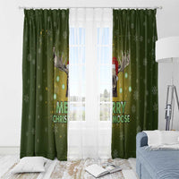 Merry ChristMoose Christmas Window Curtain Xmas Holiday Patterns - Wonder Print Shop