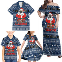 Merry Clickmas Christmas Family Matching Off Shoulder Maxi Dress and Hawaiian Shirt Xmas Holiday Patterns - Wonder Print Shop
