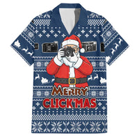 Merry Clickmas Christmas Family Matching Off Shoulder Short Dress and Hawaiian Shirt Xmas Holiday Patterns - Wonder Print Shop