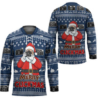 Merry Clickmas Christmas Hockey Jersey Xmas Holiday Patterns - Wonder Print Shop