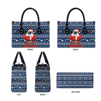 Merry Clickmas Christmas Leather Bag Xmas Holiday Patterns - Wonder Print Shop