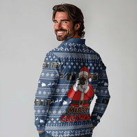 Merry Clickmas Christmas Long Sleeve Polo Shirt Xmas Holiday Patterns - Wonder Print Shop