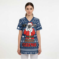 Merry Clickmas Christmas Scrub Top Xmas Holiday Patterns - Wonder Print Shop