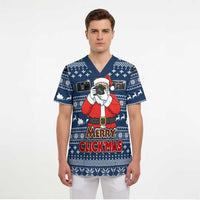 Merry Clickmas Christmas Scrub Top Xmas Holiday Patterns - Wonder Print Shop