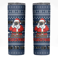 Merry Clickmas Christmas Skinny Tumbler Xmas Holiday Patterns - Wonder Print Shop