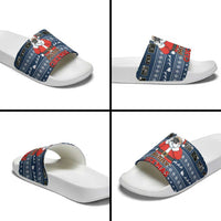 Merry Clickmas Christmas Slide Sandals Xmas Holiday Patterns - Wonder Print Shop