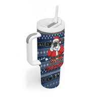 Merry Clickmas Christmas Tumbler With Handle Xmas Holiday Patterns - Wonder Print Shop