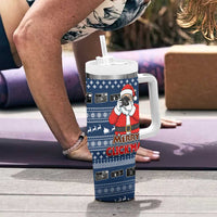 Merry Clickmas Christmas Tumbler With Handle Xmas Holiday Patterns - Wonder Print Shop