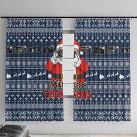Merry Clickmas Christmas Window Curtain Xmas Holiday Patterns - Wonder Print Shop