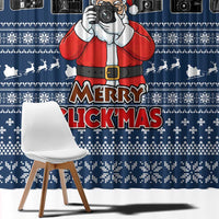 Merry Clickmas Christmas Window Curtain Xmas Holiday Patterns - Wonder Print Shop