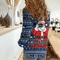 Merry Clickmas Christmas Women Casual Shirt Xmas Holiday Patterns - Wonder Print Shop