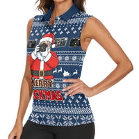 Merry Clickmas Christmas Women Sleeveless Polo Shirt Xmas Holiday Patterns - Wonder Print Shop