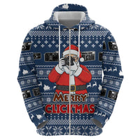 Merry Clickmas Christmas Zip Hoodie Xmas Holiday Patterns - Wonder Print Shop