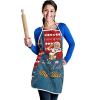 Ho Ho Hold My Beer Santa Christmas Design Apron Xmas Holiday Patterns - Wonder Print Shop