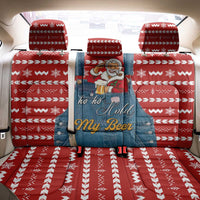 Ho Ho Hold My Beer Santa Christmas Design Back Car Seat Cover Xmas Holiday Patterns - Wonder Print Shop