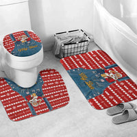 Ho Ho Hold My Beer Santa Christmas Design Bathroom Set Xmas Holiday Patterns - Wonder Print Shop