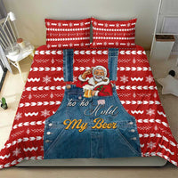 Ho Ho Hold My Beer Santa Christmas Design Bedding Set Xmas Holiday Patterns - Wonder Print Shop