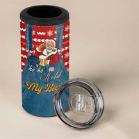 Ho Ho Hold My Beer Santa Christmas Design 4 in 1 Can Cooler Tumbler Xmas Holiday Patterns - Wonder Print Shop