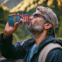 Ho Ho Hold My Beer Santa Christmas Design 4 in 1 Can Cooler Tumbler Xmas Holiday Patterns - Wonder Print Shop