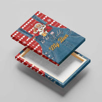 Ho Ho Hold My Beer Santa Christmas Design Canvas Wall Art Xmas Holiday Patterns - Wonder Print Shop