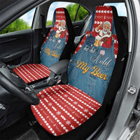 Ho Ho Hold My Beer Santa Christmas Design Car Seat Cover Xmas Holiday Patterns - Wonder Print Shop