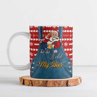 Ho Ho Hold My Beer Santa Christmas Design Ceramic Mug Xmas Holiday Patterns - Wonder Print Shop