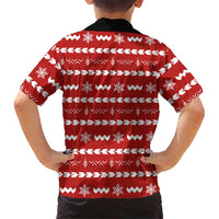 Ho Ho Hold My Beer Santa Christmas Design Family Matching Off The Shoulder Long Sleeve Dress and Hawaiian Shirt Xmas Holiday Patterns - Wonder Print Shop