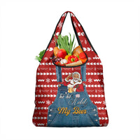 Ho Ho Hold My Beer Santa Christmas Design Grocery Bag Xmas Holiday Patterns - Wonder Print Shop