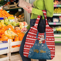 Ho Ho Hold My Beer Santa Christmas Design Grocery Bag Xmas Holiday Patterns - Wonder Print Shop