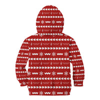 Ho Ho Hold My Beer Santa Christmas Design Kid Hoodie Xmas Holiday Patterns - Wonder Print Shop