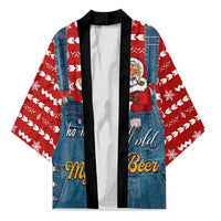 Ho Ho Hold My Beer Santa Christmas Design Kimono Xmas Holiday Patterns - Wonder Print Shop