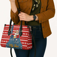 Ho Ho Hold My Beer Santa Christmas Design Leather Bag Xmas Holiday Patterns - Wonder Print Shop