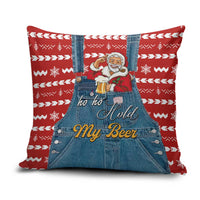Ho Ho Hold My Beer Santa Christmas Design Pillow Cover Xmas Holiday Patterns - Wonder Print Shop