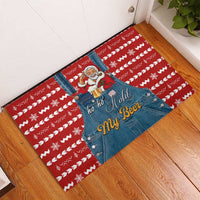 Ho Ho Hold My Beer Santa Christmas Design Rubber Doormat Xmas Holiday Patterns - Wonder Print Shop