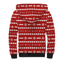 Ho Ho Hold My Beer Santa Christmas Design Sherpa Hoodie Xmas Holiday Patterns - Wonder Print Shop