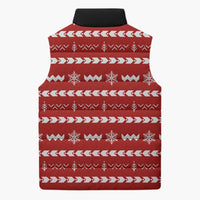 Ho Ho Hold My Beer Santa Christmas Design Sleeveless Puffer Jacket Xmas Holiday Patterns - Wonder Print Shop