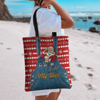 Ho Ho Hold My Beer Santa Christmas Design Tote Bag Xmas Holiday Patterns - Wonder Print Shop