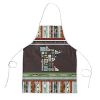 In The Deep Heart Of Minnesota Christmas Design Apron Xmas Holiday Patterns - Wonder Print Shop